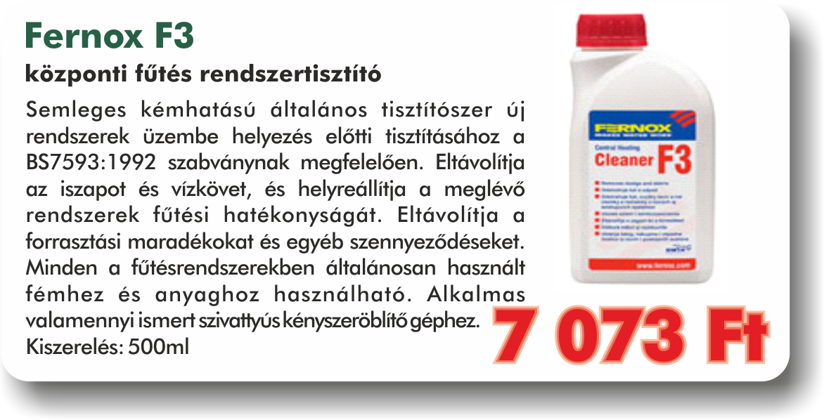 Fűtési rendszer tisztitó
