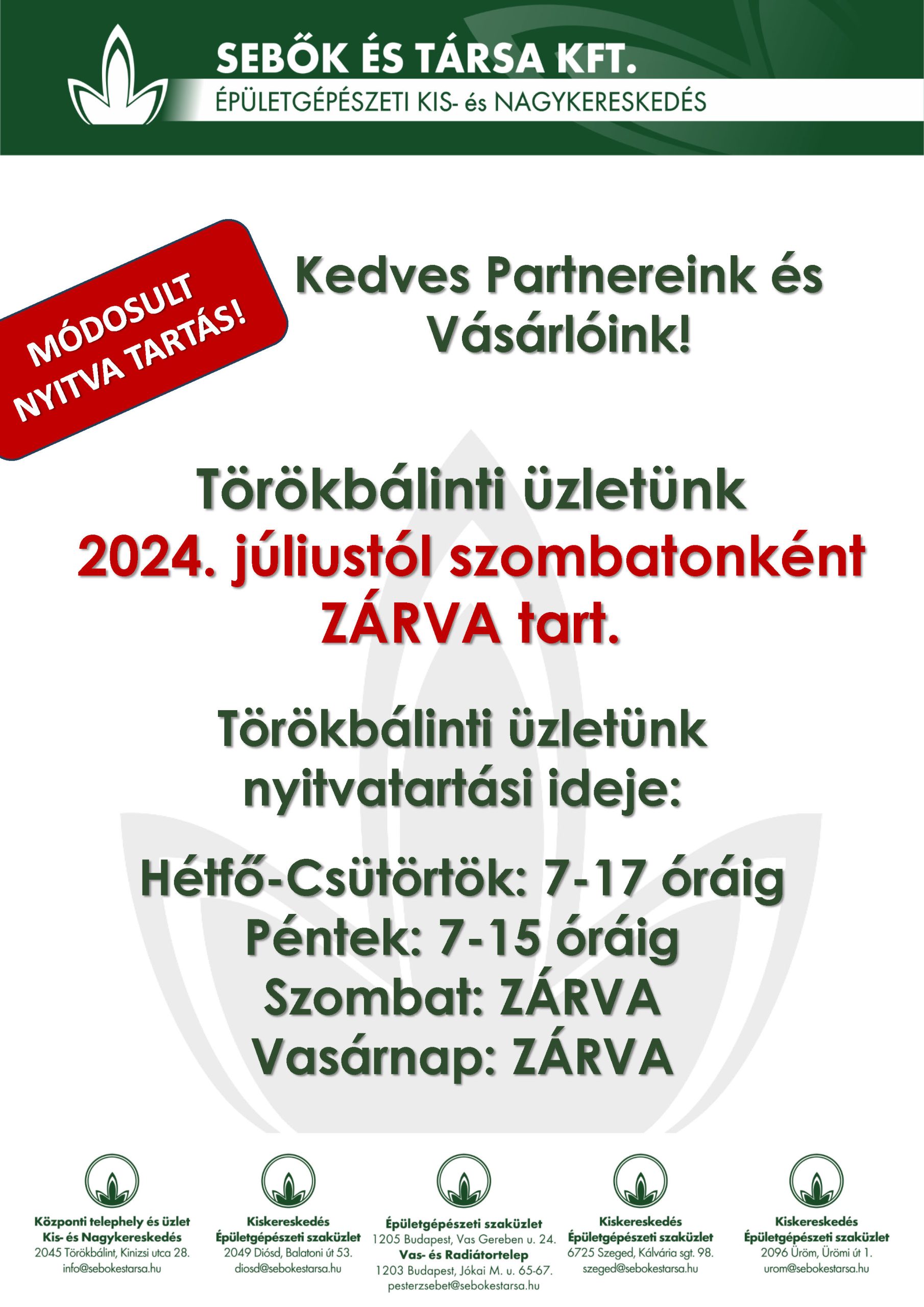 szombat zarva