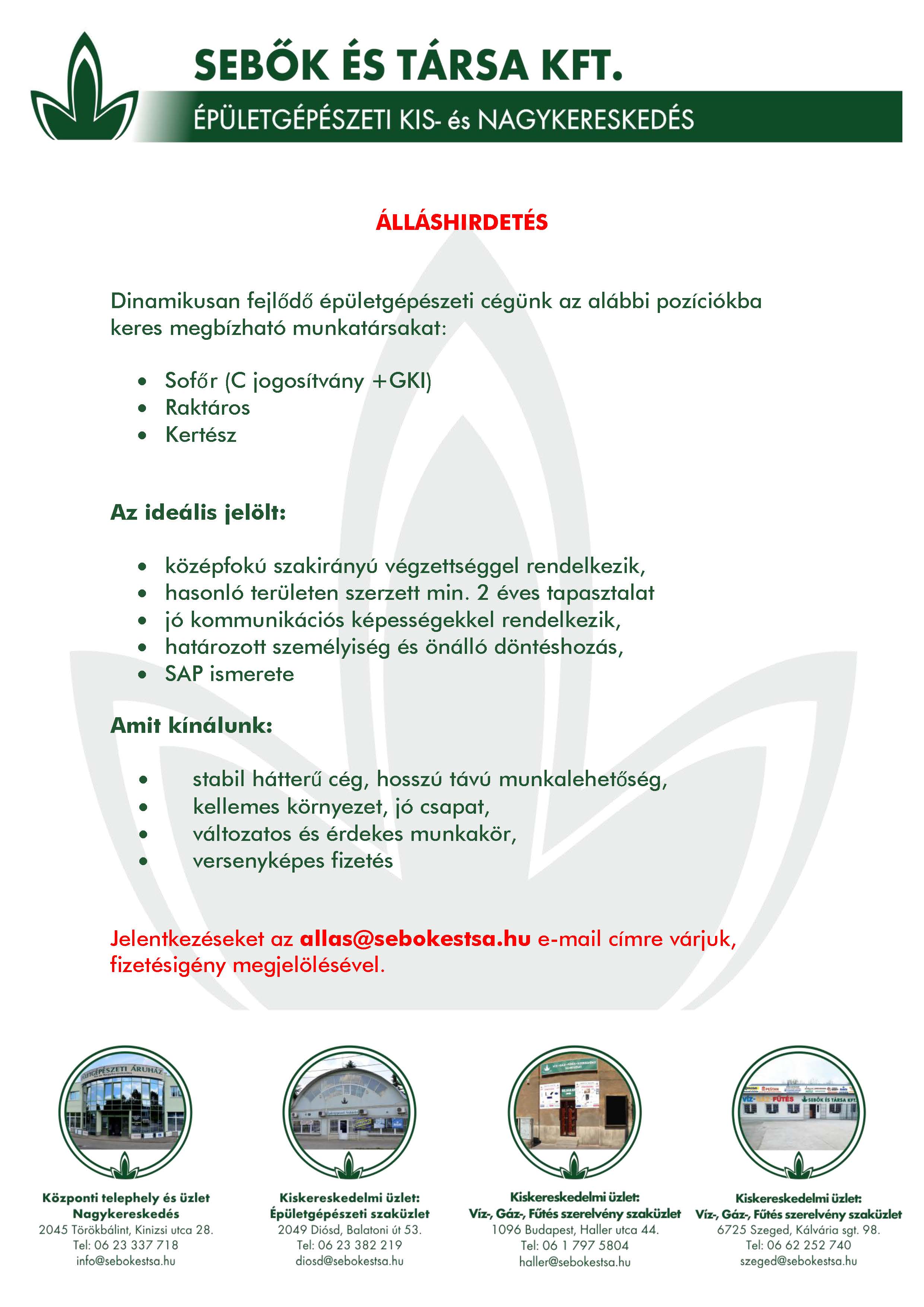 Álláshirdetés 2018_2