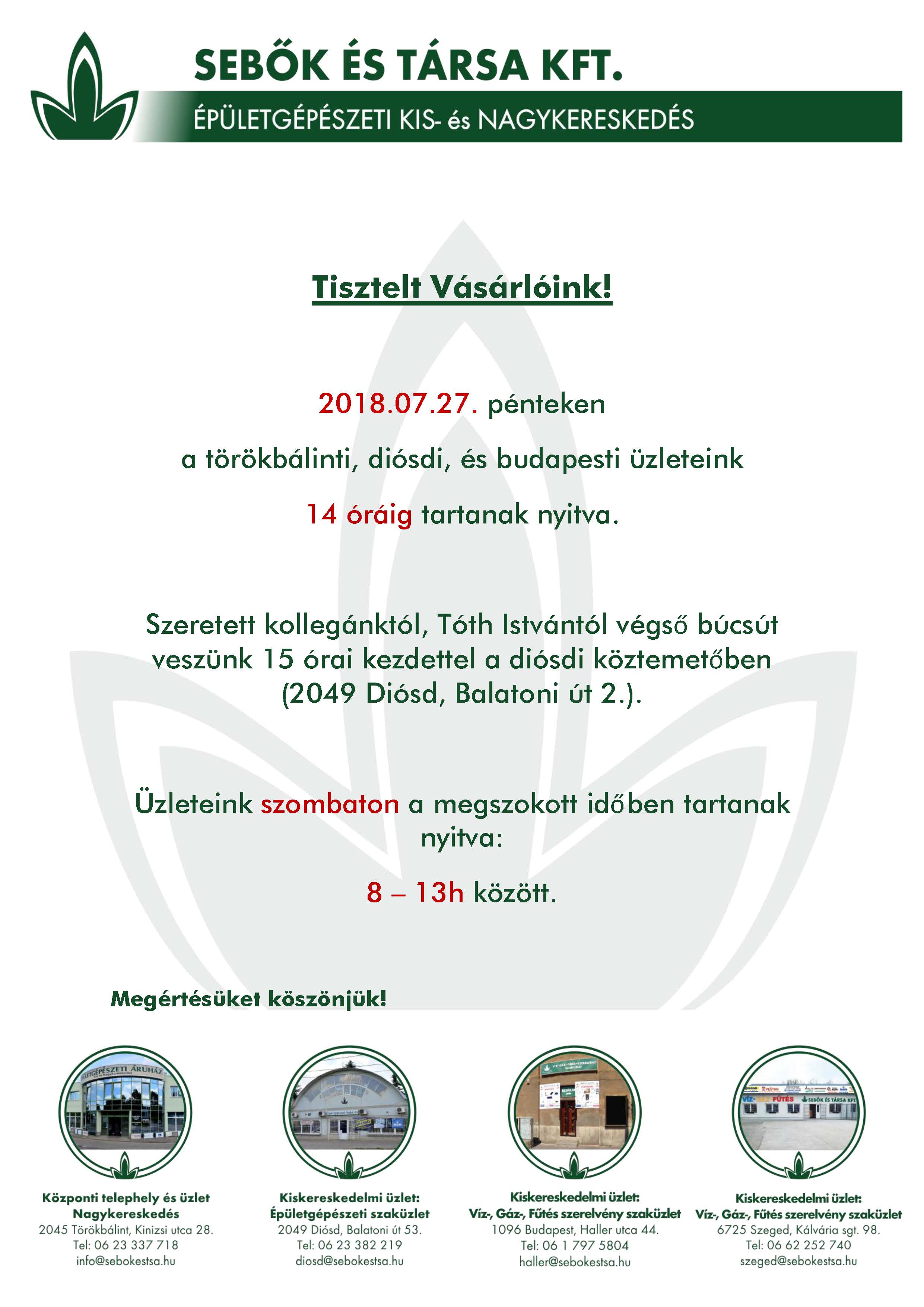 2018.07.27. nyitvatartás